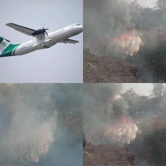 यति एयरलाइन्सको विमान पोखरामा दुर्घटना