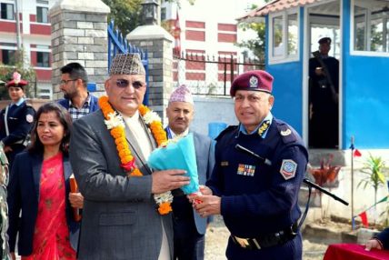 गण्डकी प्रदेशका मुख्यमन्त्री सुरेन्द्र राज पाण्डेद्वारा गण्डकी प्रदेश प्रहरी कार्यालयको निरीक्षण