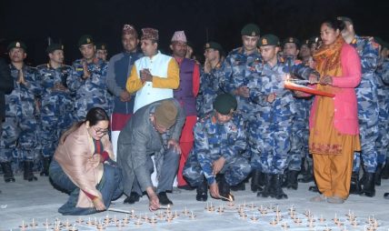 २५औँ सशस्त्र प्रहरी दिवस २०८२ काे अवसरमा दीप प्रज्वलन
