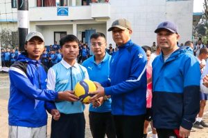 डिआईजी दिपेन्द्र जि.सीद्वारा अन्तर प्रहरी इकाई पुरुष भलिबल प्रतियोगिताको उद्घाटन