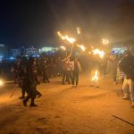 मूल्यवृद्धि विरुद्ध बानेश्वर बहुमुखी क्याम्पसमा मसाल जुलुस प्रदर्शन