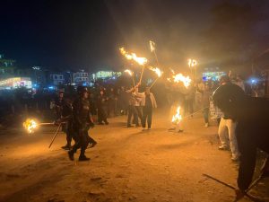 मूल्यवृद्धि विरुद्ध बानेश्वर बहुमुखी क्याम्पसमा मसाल जुलुस प्रदर्शन