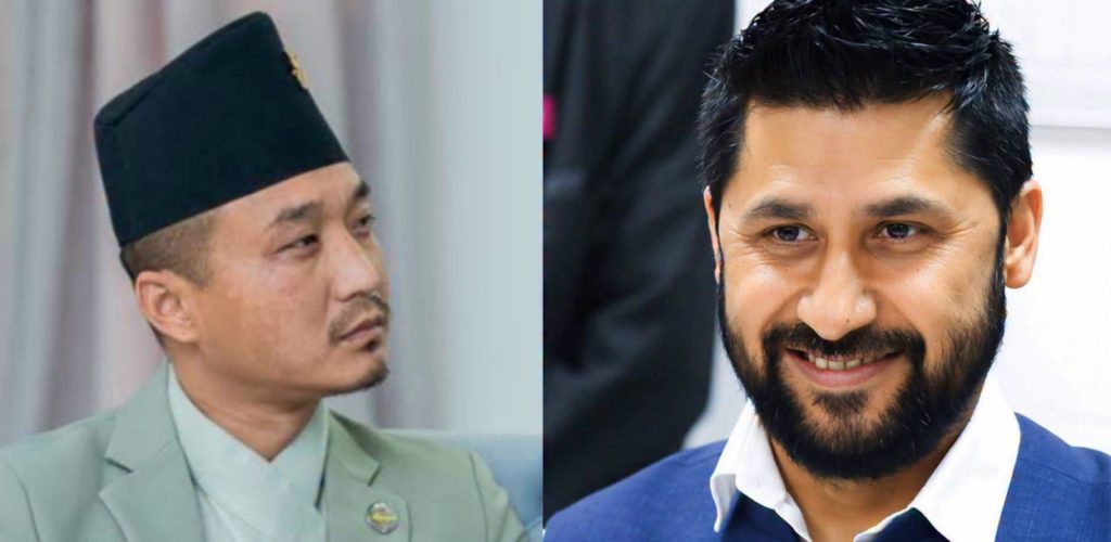 विवादबीच सभापति लामिछानेसँग  गृहमन्त्री गुरुङको बूढानीलकण्ठमा भेट