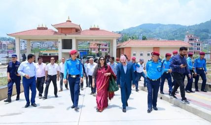 एआईजीसहितको टोलीद्वारा निर्माणाधीन राष्ट्रिय प्रहरी प्रशिक्षण प्रतिष्ठानको स्थलगत अनुगमन
