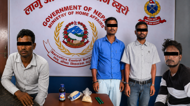 लागू औषध नियन्त्रण ब्युरोको सक्रियता बढ्यो : खैरो हेरोइनसहित ४ जना पक्राउ