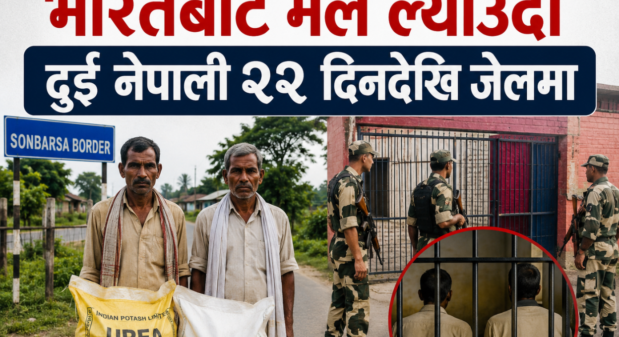 मल अभावले सीमा पार भारतबाट मल ल्याउँदा दुई नेपाली २२ दिनदेखि जेलमा